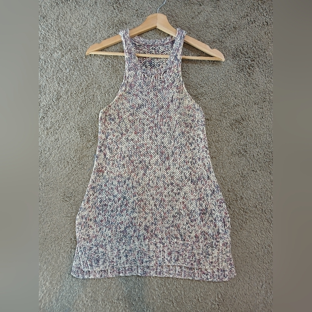 Aeropostale Multicolor Knit Sweater Sleeveless Muscle Long Tank Size Small